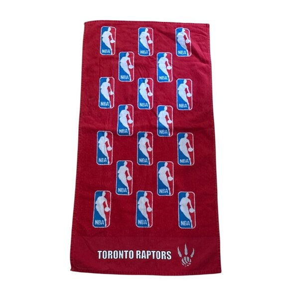Toronto Raptors Bath Towel NBA Red Cotton McArthur Sports Licensed Logo Print - Picture 1 of 6